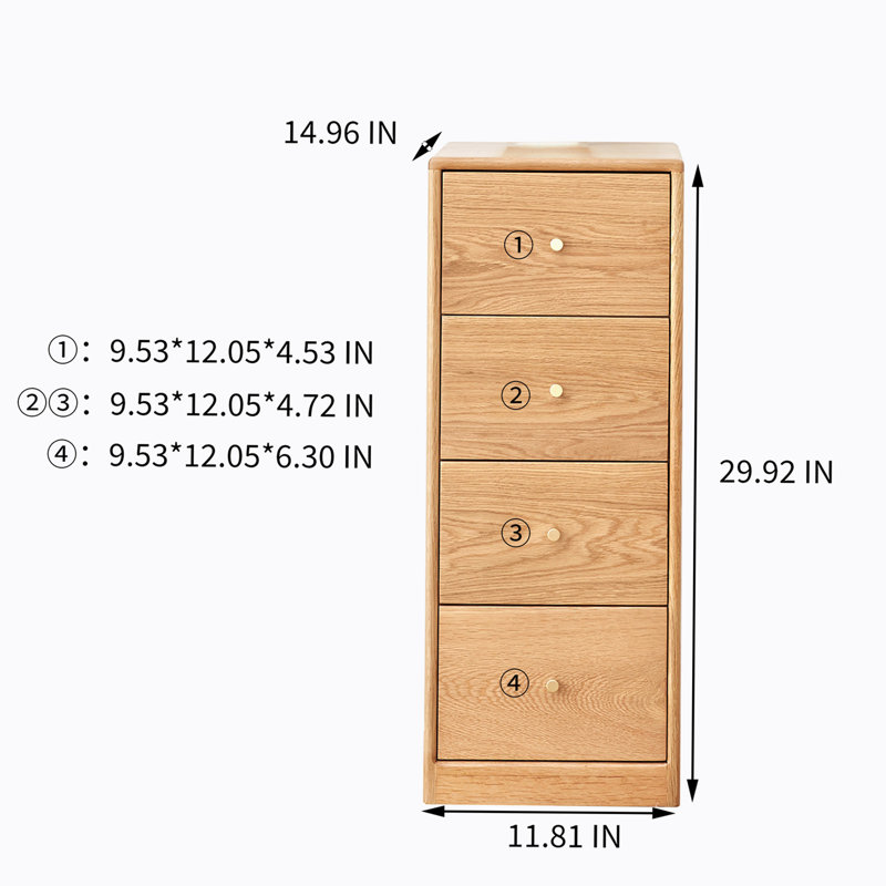 Enton 4 Drawer Storage Drawer