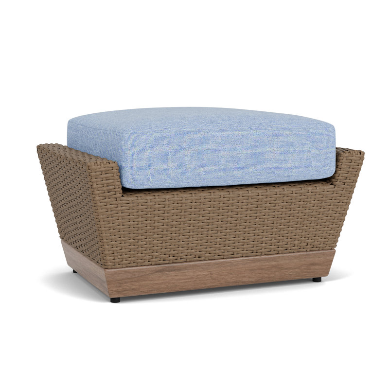 Charisma Rectangle Outdoor Ottoman Patio Ottoman, Demo Skyway