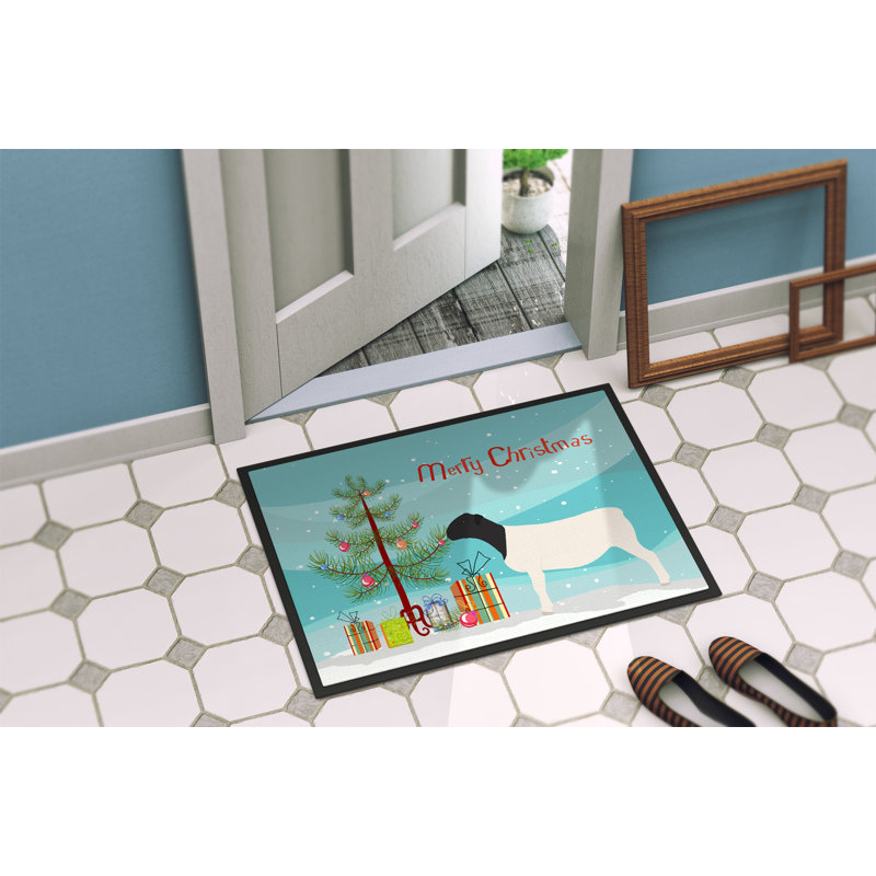 Non-Slip Christmas Outdoor Doormat, Rectangle 1'6" x 2'3"