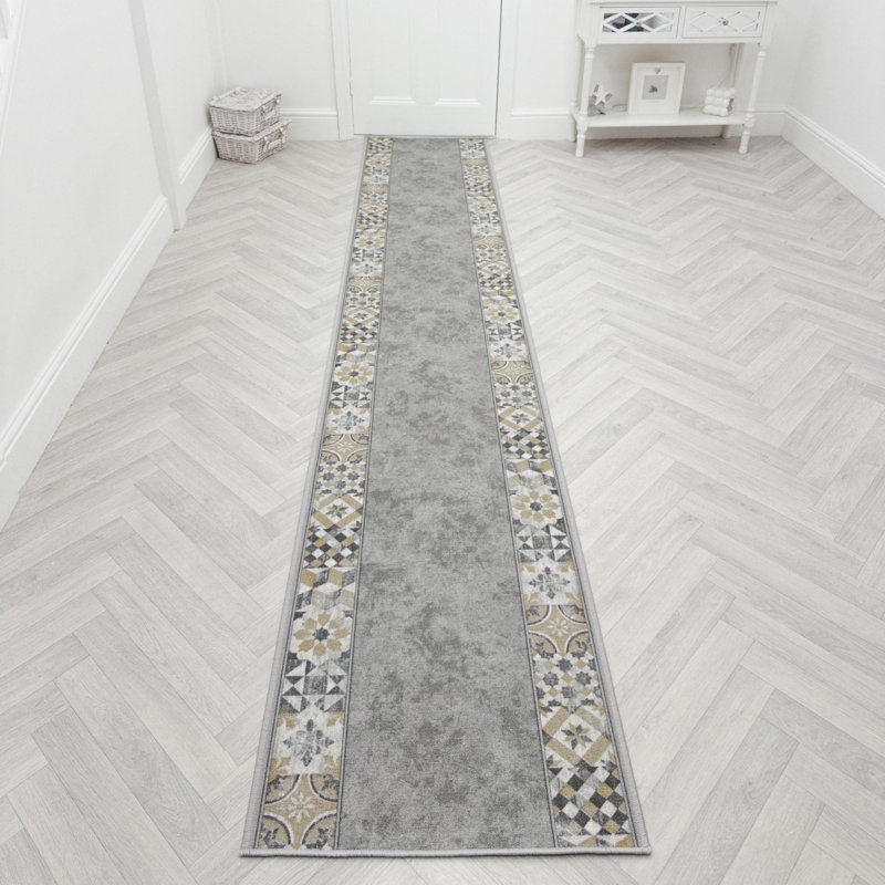Runner Vintage Look Looped / Hooked Area Rug, Runner 66 x 150 cm