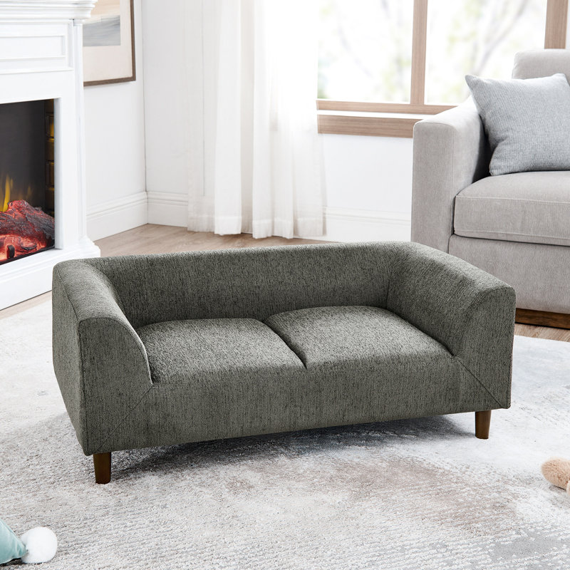 Modern Pet For Large Canines In Dark Grey, With Fire- Fabric And Comfortable Grey Dog Big Dogs, Soundproof Cushion, Dark Grey