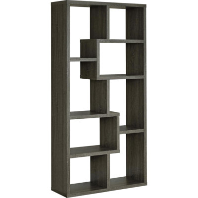 Cappuccino Geometric 8-Shelf Rack - Organizes Your Space Effectively Holder Showcases Valuables Gracefully