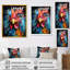 «Blue Red Rooster Chœur», art mural coq-1230554696-1230554698