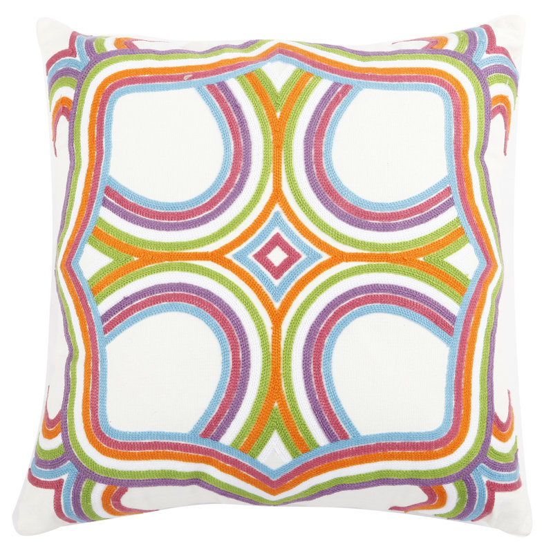 Geometric Cotton Reversible Throw Pillow