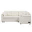 Canapé-lit modulaire rembourré en L 2 pièces avec roulettes et ports USB-408622573