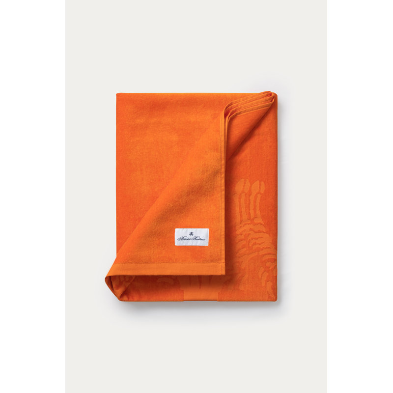 Orange Turkish Cotton Quick Dry Beach Towel