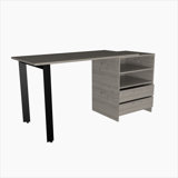 58" Light Gray Wood Computer Desk