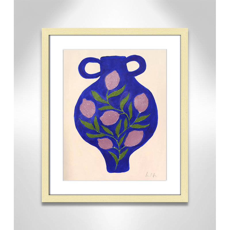 Vase n ° 03 par Camilla Bergqvist, H 19 po x l 16 po x P 1,25 po, Reproduction encadrée dorée avec passe-partout