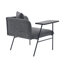 Chaise de lecture moderne, chaise d'appoint rembourrée avec table et coussin-1551475343