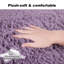 Ensemble de tapis de salle de bain mauve à poils longs 3 pièces mauve, ensembles de tapis de salle de bain à absorption d'eau rapide pour douche, meuble-lavabo et base de toilette-1914804557