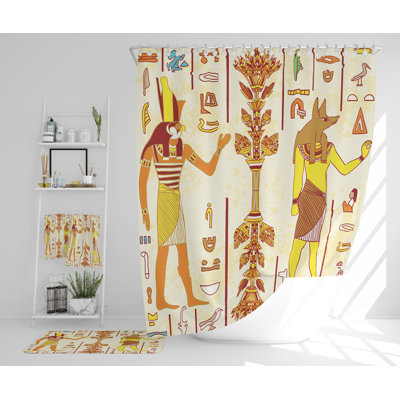 Navae Polyester Shower Curtain Set