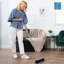 Stiff Bristle Indoor Broom Silver Sweeping Metal Handle Brush