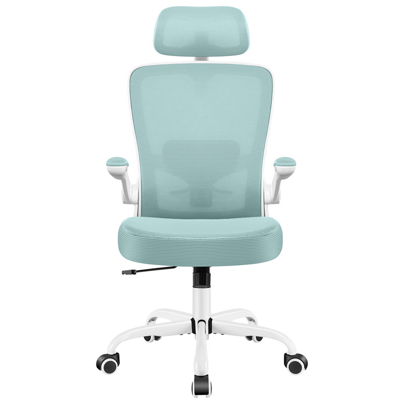 Everdene Office Ergonomic Task Chair, Light Blue, White