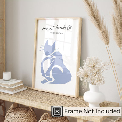 Animaux, matisse, chat, bleu, reproduction d'art moderne sans cadre