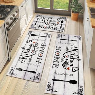 Machine Washable Non-Slip Kitchen Mat (Set of 3)