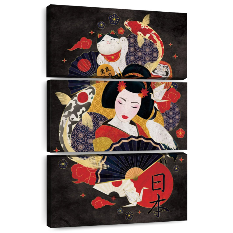 Lucky Geisha, 32" H x 20" W
