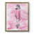 Toile avec cadre noyer