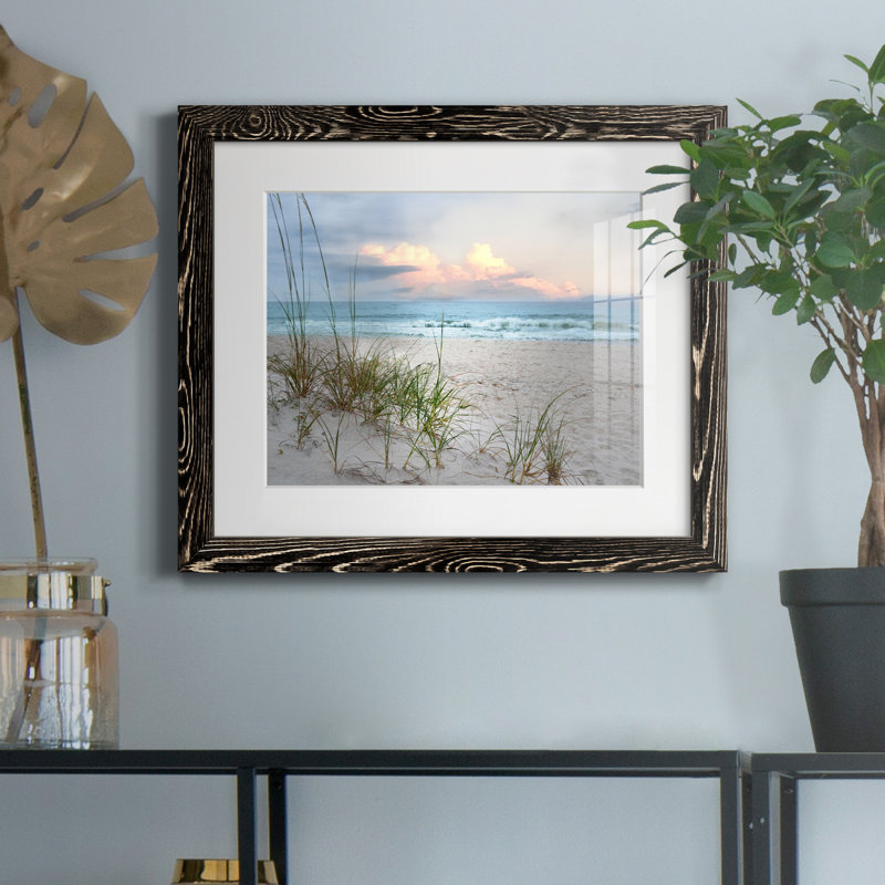 " Beach Driftwood " by J Paul, 17" H x 20" W x 1" D, Black Framed
