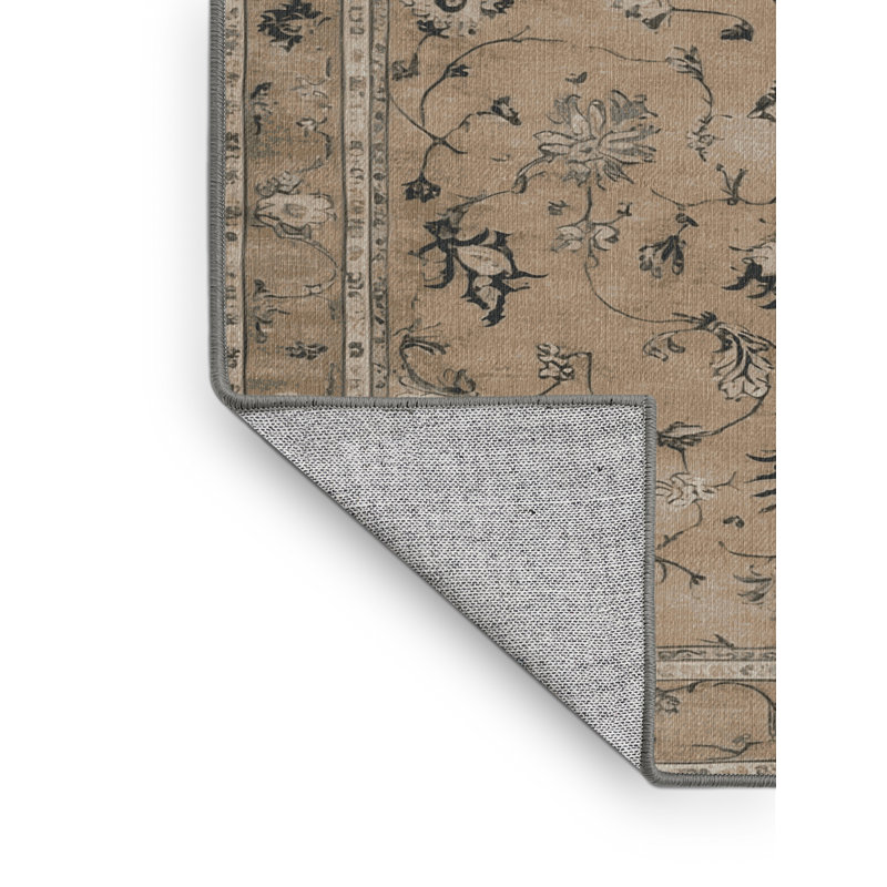 Machine Washable Overdyed Grey Area Rug, Rectangle 2' x 3'