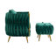 Upholstered Barrel Chair with Ottoman-97699291