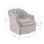 Fauteuil demi-tonneau pivotant capitonné en velours Arcanum-60589613