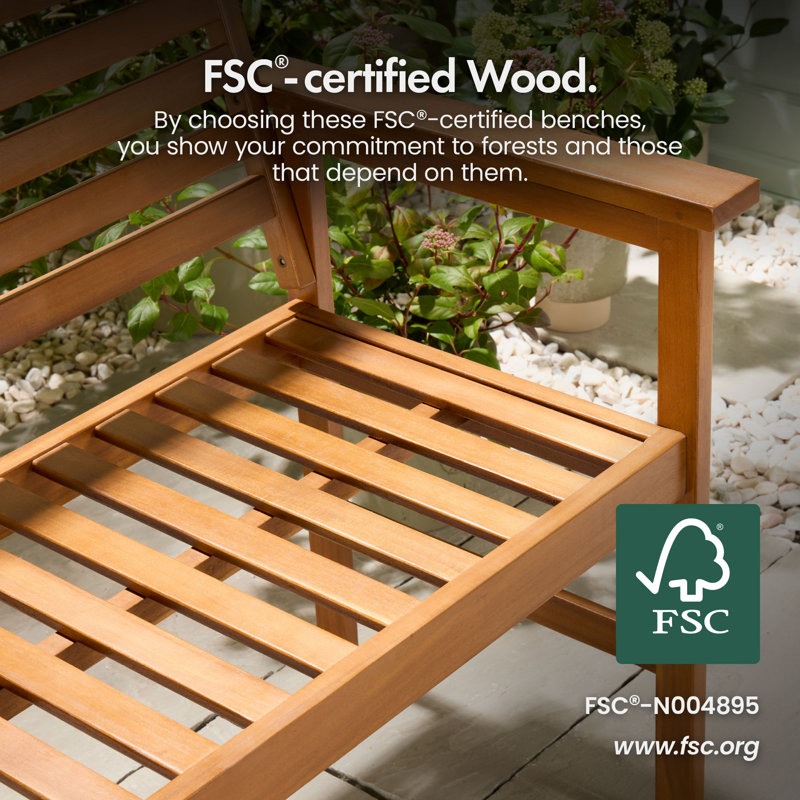 Alize Solid Wood Acacia Outdoor Bench