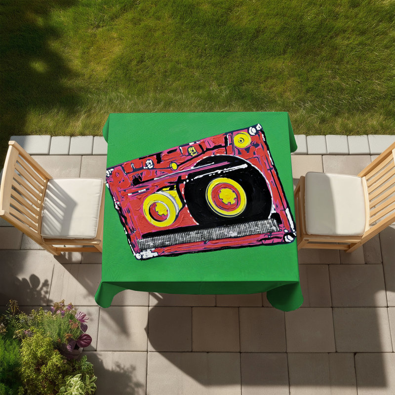Retro Tape Player Tablecloth | Indoor/Outdoor Home Decor