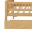 Lits plateforme en bois avec DEL, tablettes de rangement, tiroirs et garde-corps-775370598