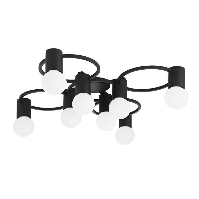 8 - Light 28'' Unique/Statement Globe Flush Mount