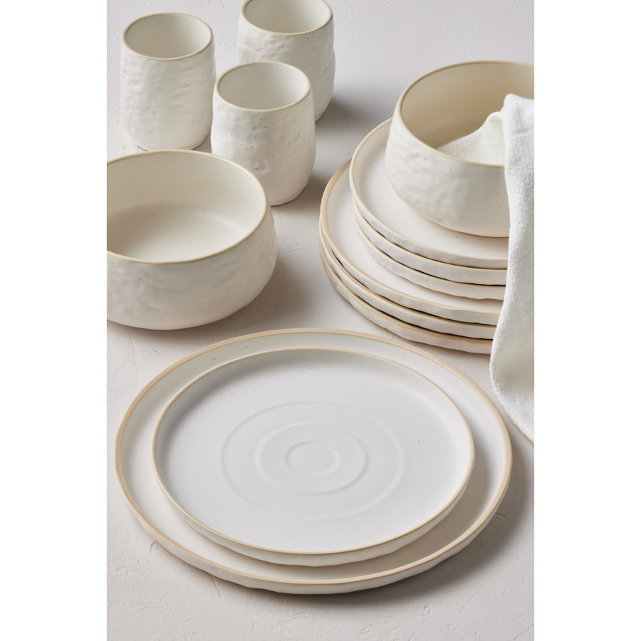 Shosai Stone by Mercer Project Shosai 16-Piece Dinnerware Set Stoneware