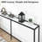 70.9'' Glass Top Console Table