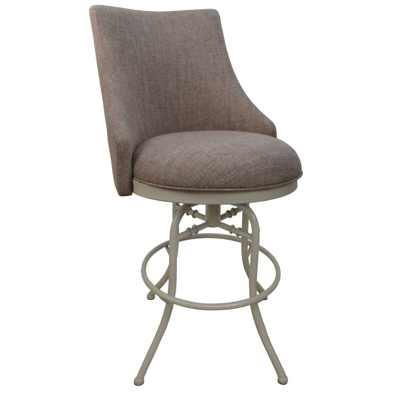 Tabouret de bar et de comptoir pivotant Rabindra, Beige, Beige bassin, Tabouret de bar (siège d'une hauteur de 30 po)