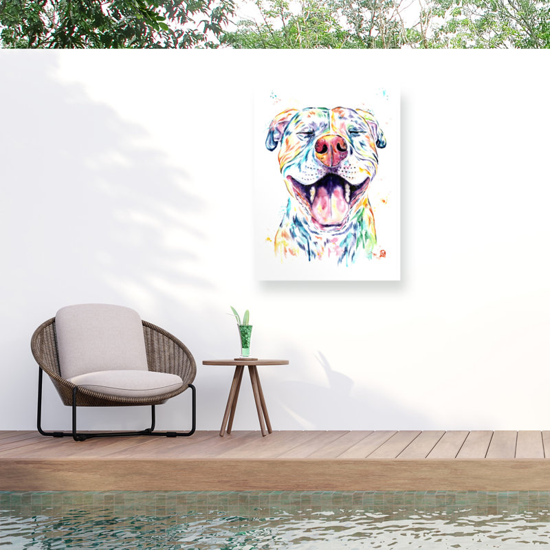 Toile d'extérieur Lisa Whitehouse Tango The Pit Bull, H 14 po x l 19 po