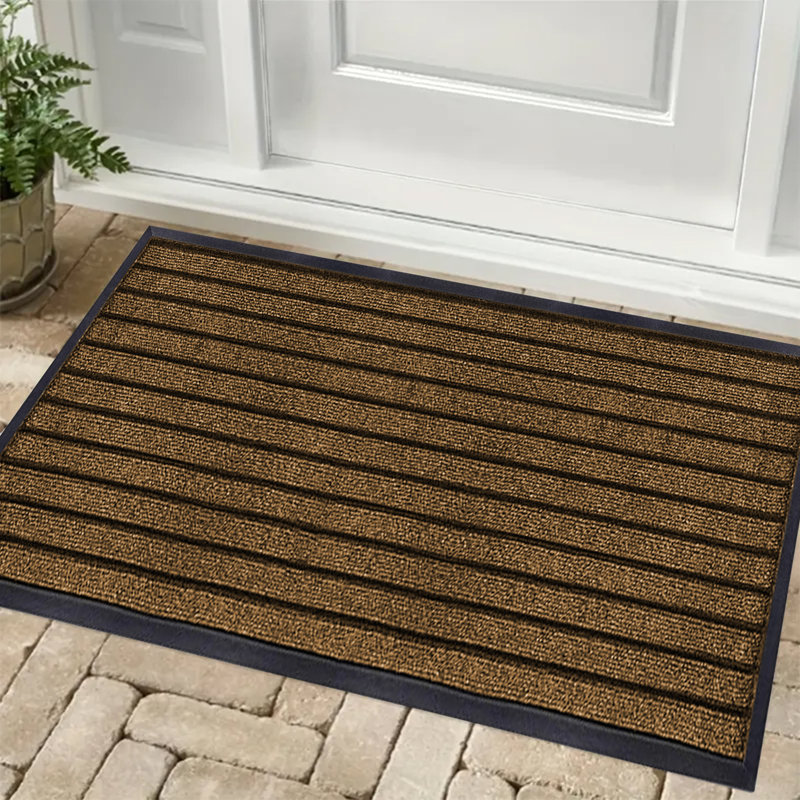 Kirin Non-Slip Indoor Outdoor Dust Resistant Door Mat , 80cm W x 300cm L, Brown