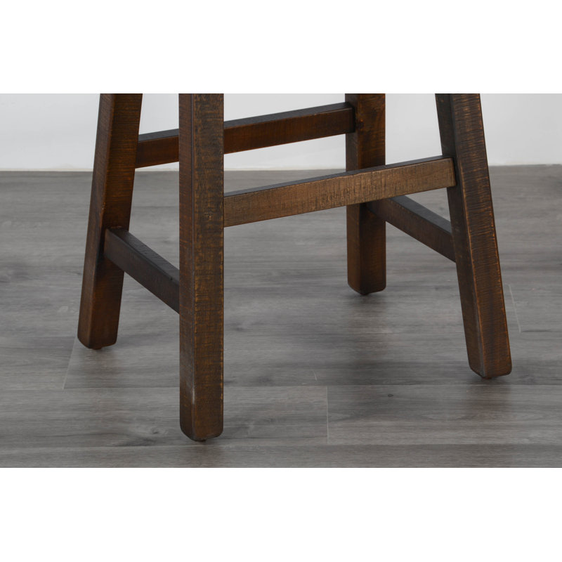 Anneliesa Solid Wood Counter Stool, Tobacco Leaf, Bar Stool (30" Seat Height)