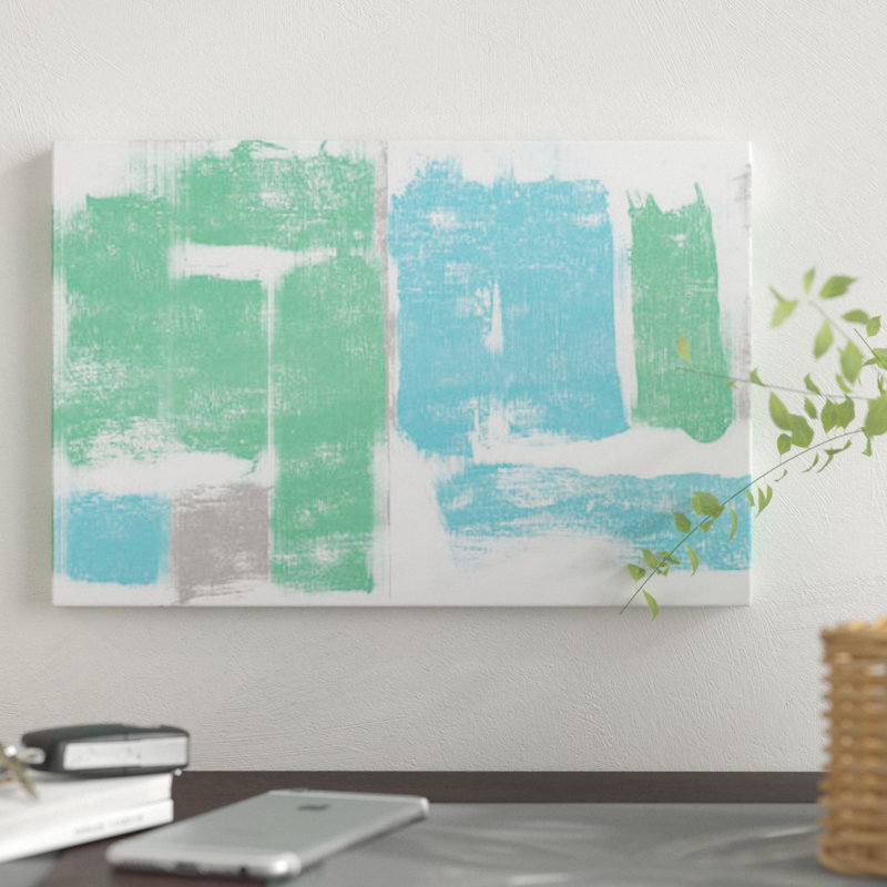 « geo ii », impression sur toile, H 12 po x l 18 po x P 1,5 po, Pas de tapis, Toile tendue