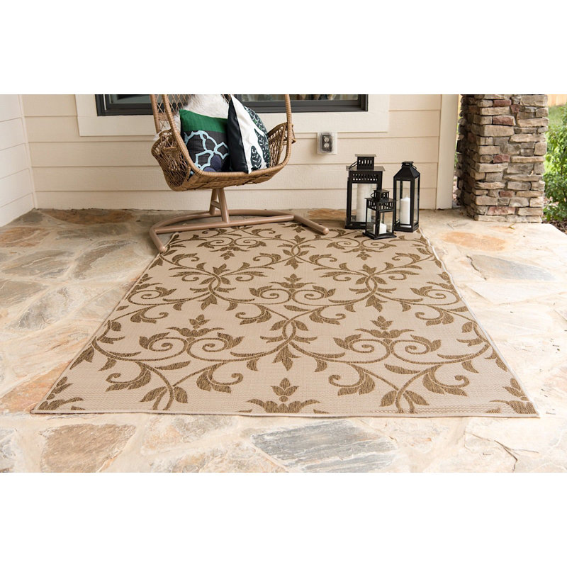 Couleur du parchemin pour tapis d'extérieur, Rectangle 5 pi 3 po x 8 pi