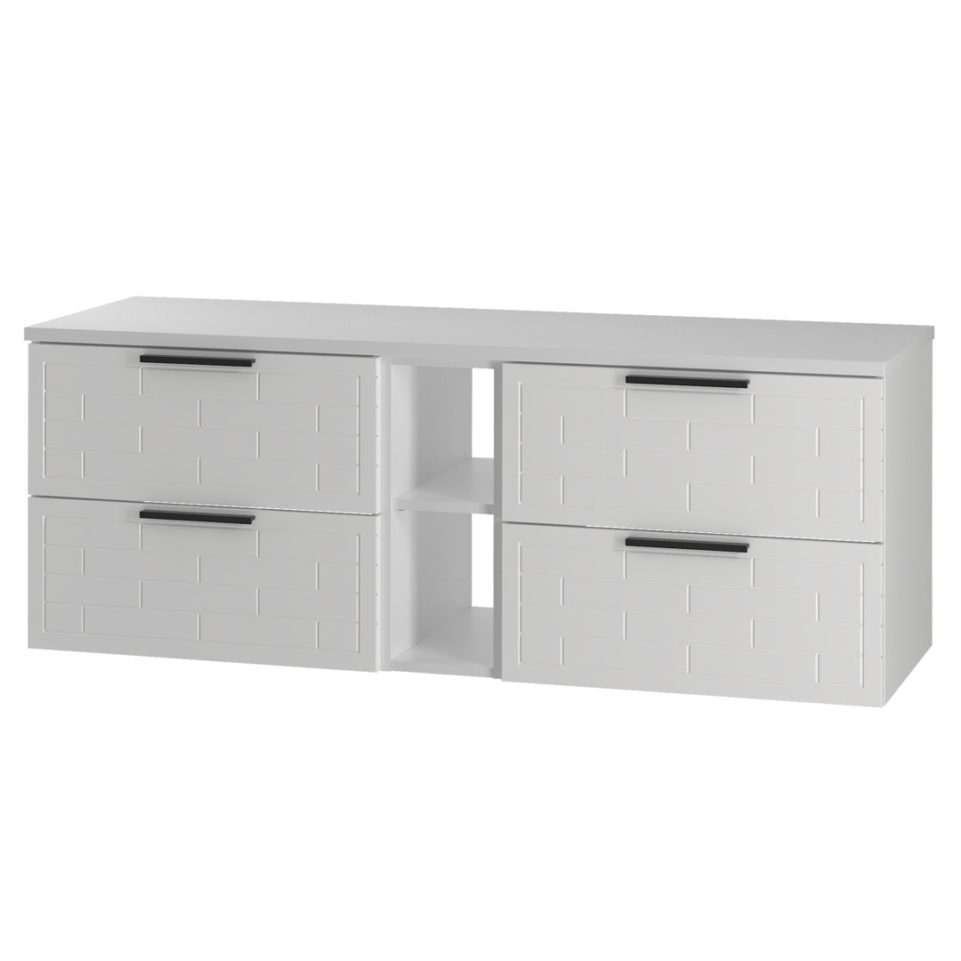 Argusta Wall Mounted Required Bathroom Storage Furniture Set