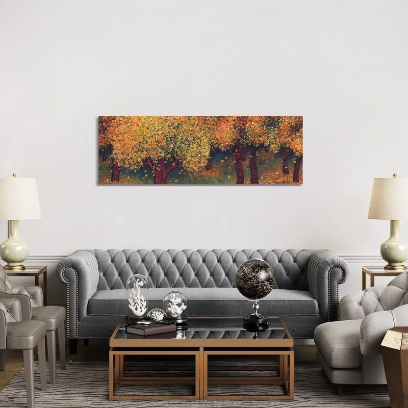 Spring Branch With Birds by Patricia Pinto - Wrapped Canvas Panoramic Print, 152.4 cm H x 50.8 cm W x 1.91 cm D