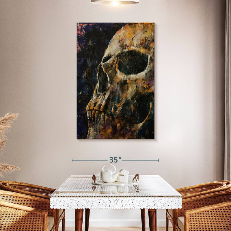 Hitzel Gold Skull, 48" H x 32" W