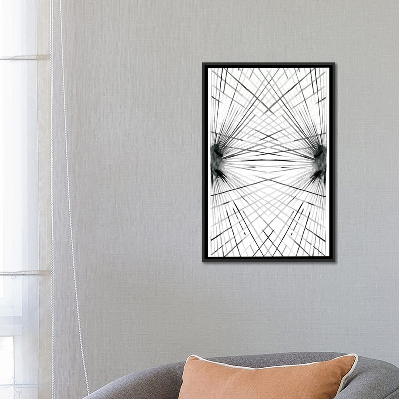 « rayons iv », impression sur toile, H 26 po x l 18 po x P 1,5 po, Toile encadrée noire, Pas de tapis