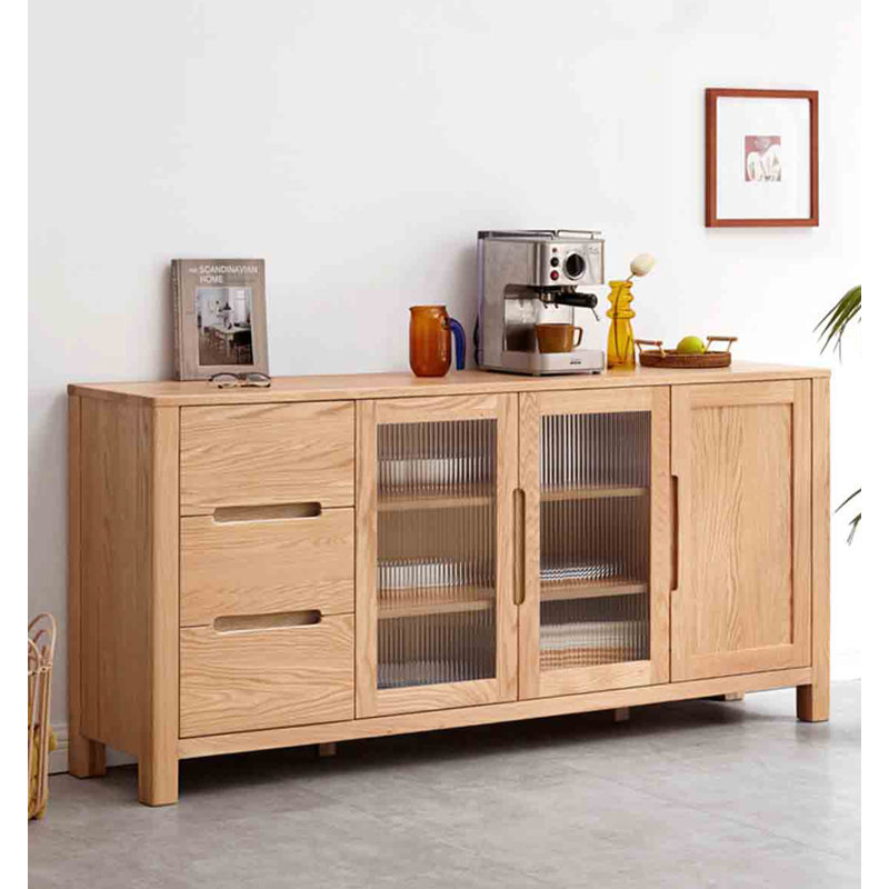 Buffet en chêne européen, Naturel