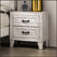 Table de chevet 1 pièce Contemporary Wash avec finition en mélamine et poignée pour mobilier de chambre à coucher moderne