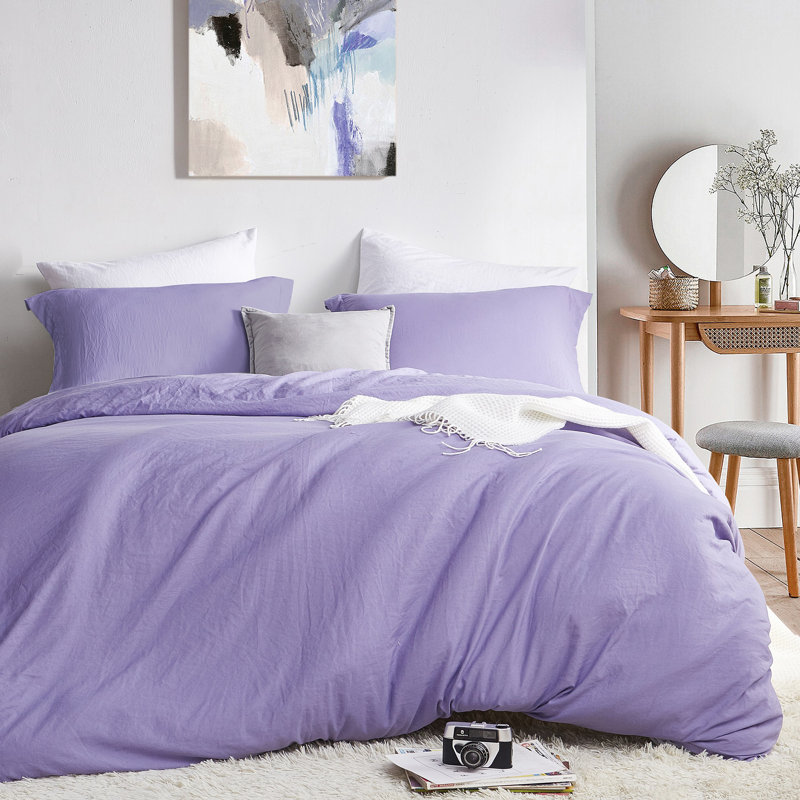 Ensemble d'édredon en duvet synthétique Ultra Cozy, Mauve clair, Édredon pour grand lit + 2 taies décoratives sta