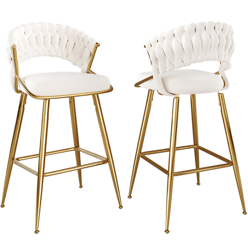 Tabouret de bar 25,2 po, Blanc
