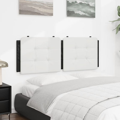 Coussin de tête de lit vidaXL blanc et noir 137 cm Zadar