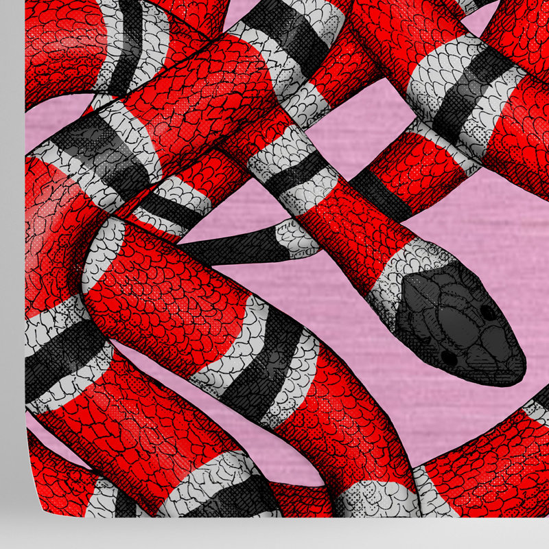 Snake Wallpaper, Pink