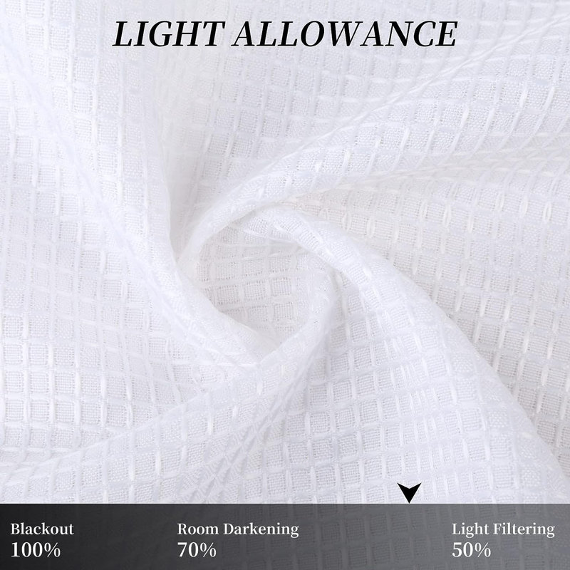 Waldmann Tailored Window Valance, Waffle Weave White
