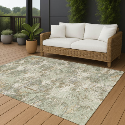 Tapis abstrait lavable à la machine intérieur / extérieur ACN2779