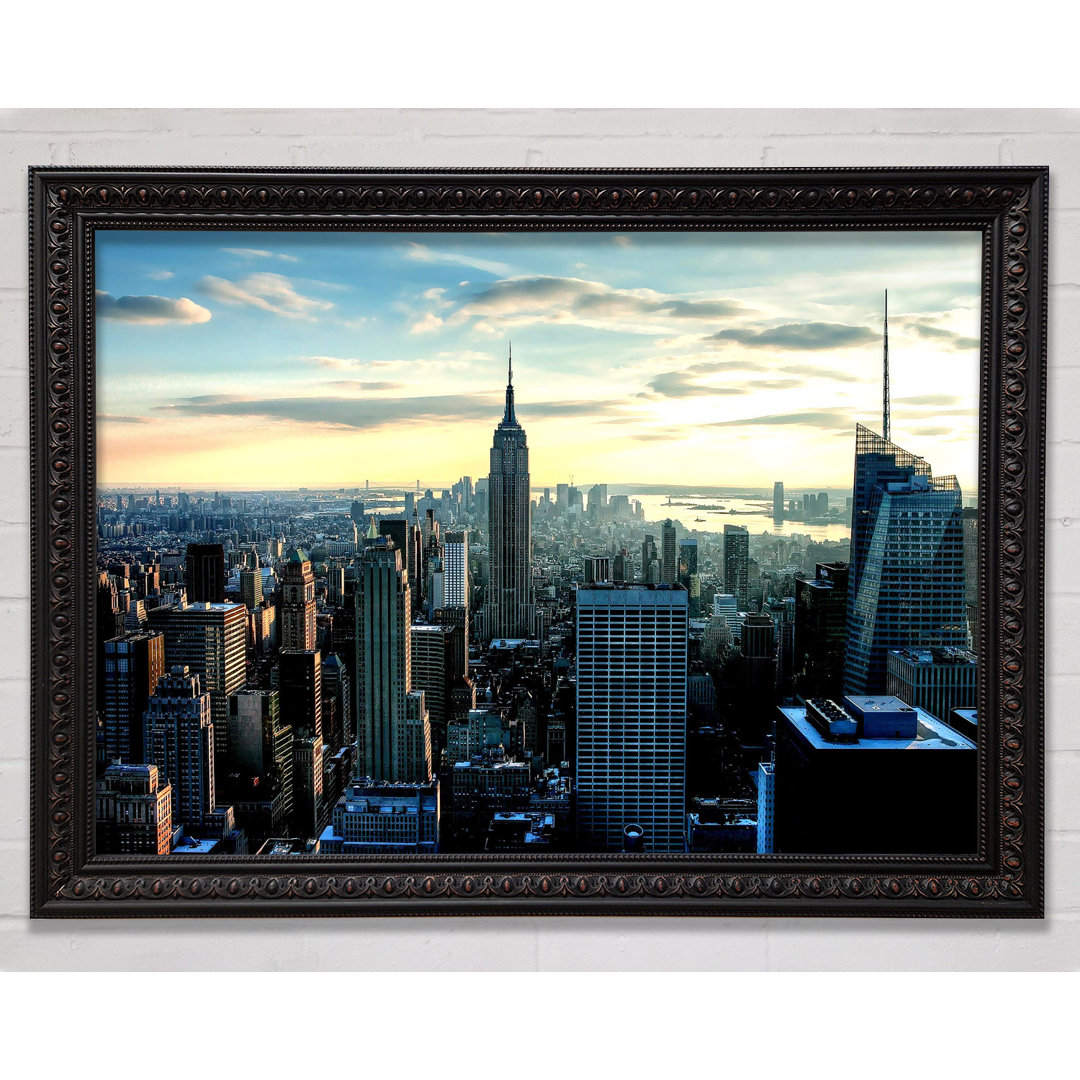 New York View Below The Sky - Einzelne Bilderrahmen Kunstdrucke